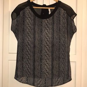 Printed Hi/Low Blouse